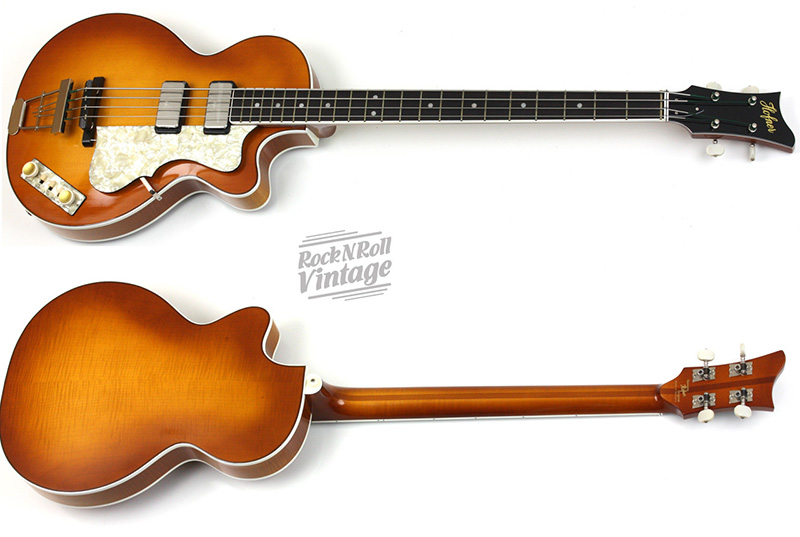 2016 new hofner club bass flame maple back, top and sides